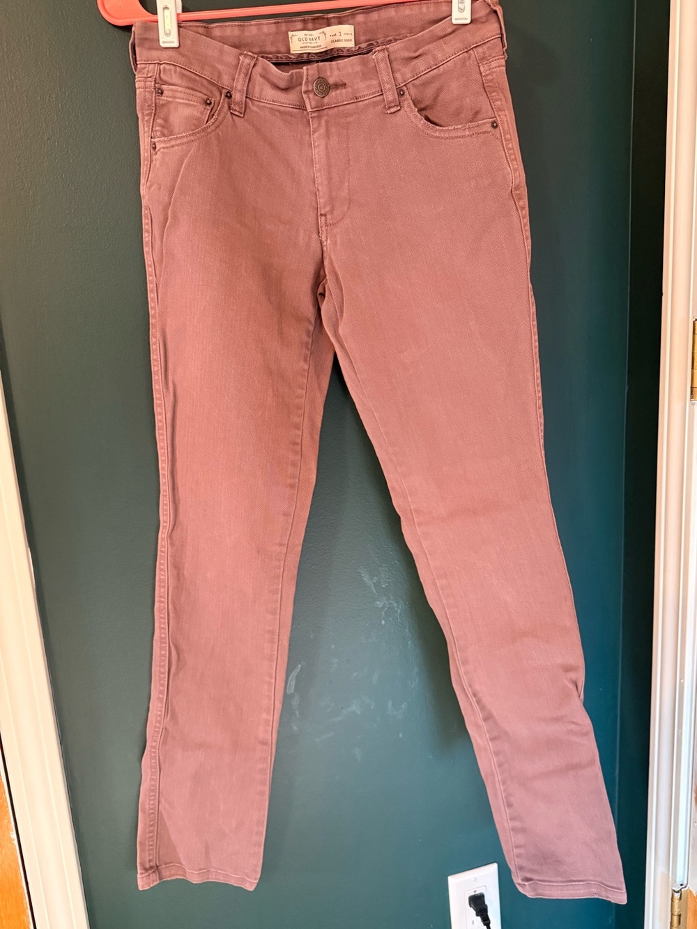 Women’s Slim straight Jeans in Dusty Rose mauve